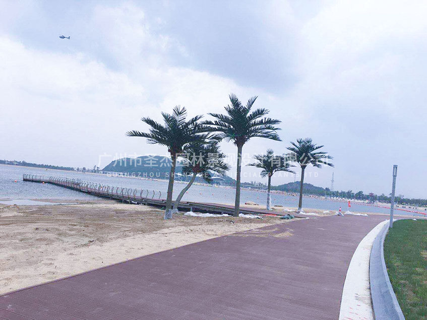 宁波万人沙滩圣杰仿真椰子树造景.jpg