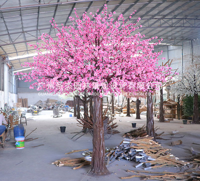 粉色仿真桃花樹