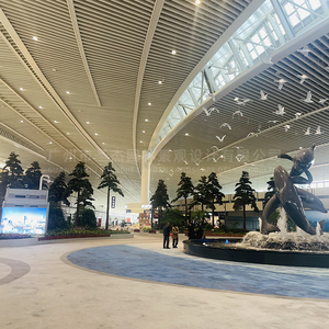 山東青島膠東國際機場仿真樹、仿真植物園林造景