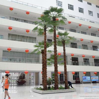 商城仿真棕櫚樹(shù)安裝