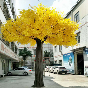 玻璃鋼仿真樹制作,金黃葉仿真銀杏樹