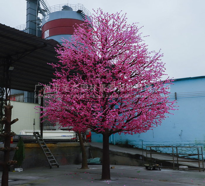 6米高仿真桃花樹