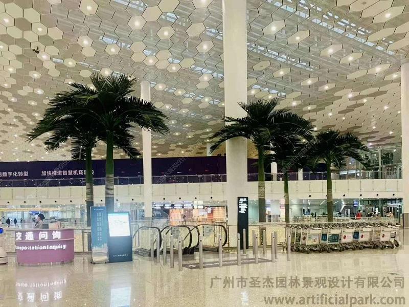 深圳寶安機場仿真椰子樹景觀工程裝飾效果圖